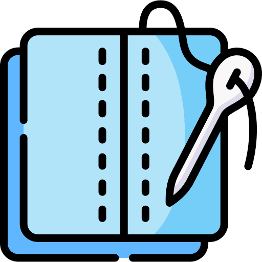 Seam sewing tailor needle icon