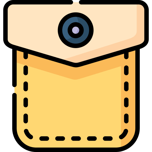 Pocket material dressmaking fabric icon