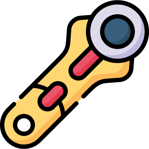 Rotary cutter dressmaker diy sewing icon