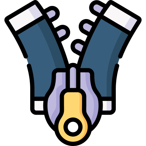 Zipper fabric clothing fashion icon