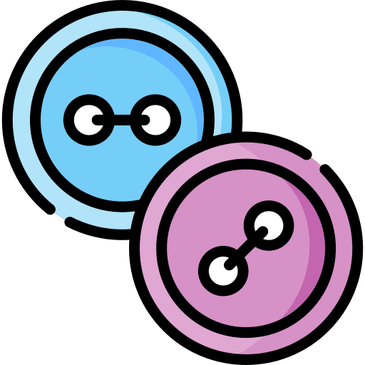 Button sew clothing diy icon