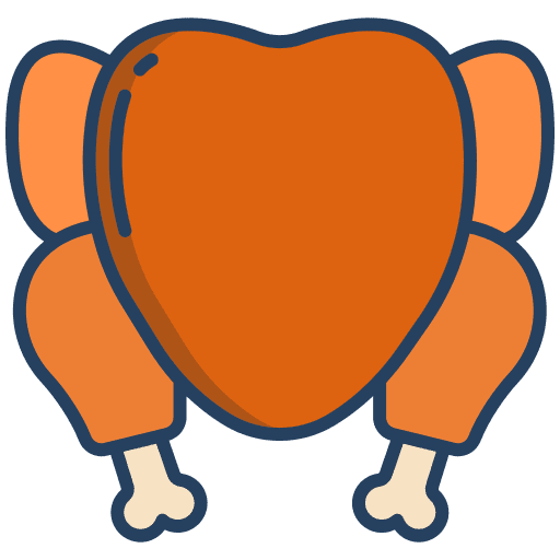 Chicken turkey poultry meal icon