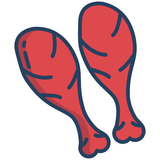 Chicken leg fast food barbecue meat icon