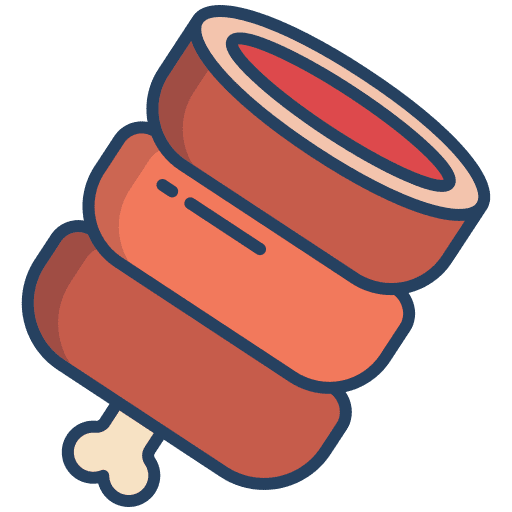 Meat food and restaurant salami meat icon