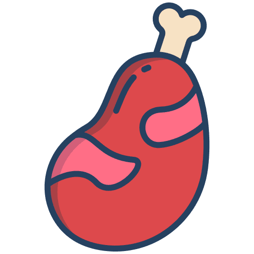 Mutton food and restaurant proteins mutton icon