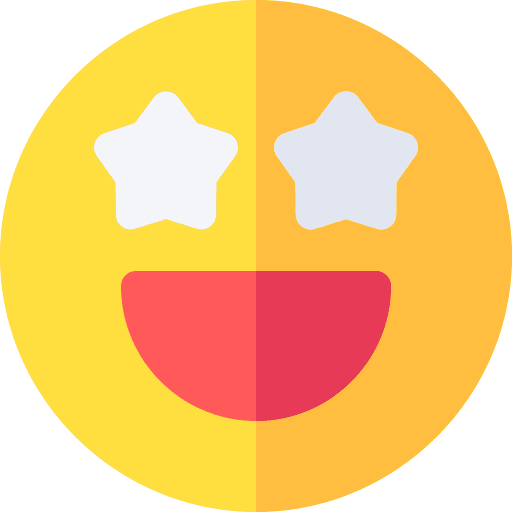 Excited emotion feeling smileys icon