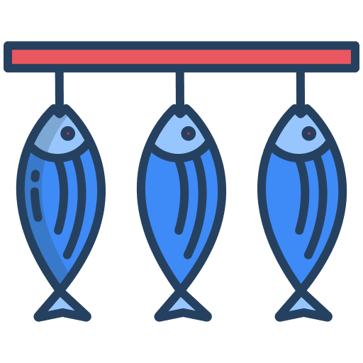 Fish food and restaurant food seafood icon