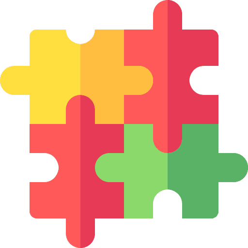 Puzzle hobbies and free time solution jigsaw icon