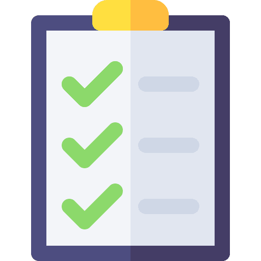 Task files and folders clipboard check mark icon