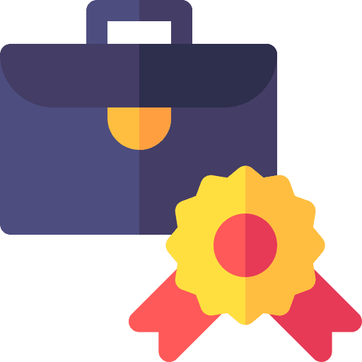 Briefcase portfolio briefcase badge icon