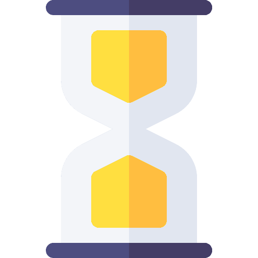 Free time clock hourglass tool icon