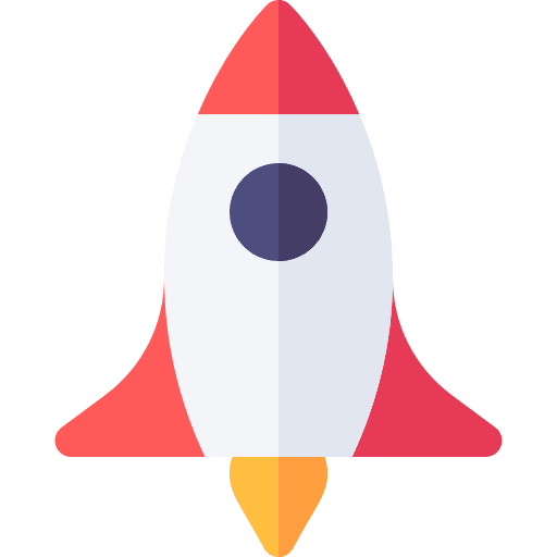 Launch speed transportation spaceship icon