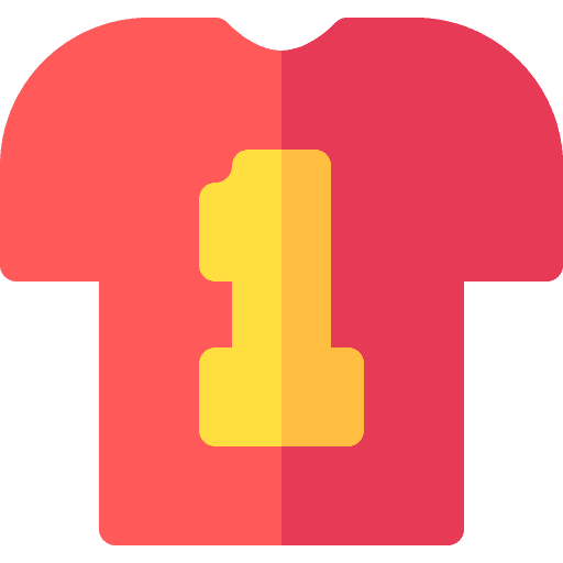 Tshirt team uniform sports and competition icon
