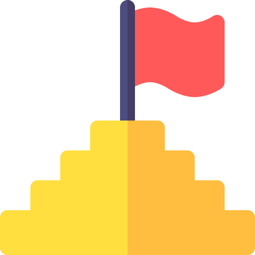 Upstairs flag goal business and finance icon