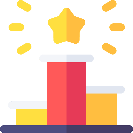 Podium position sports and competition success icon