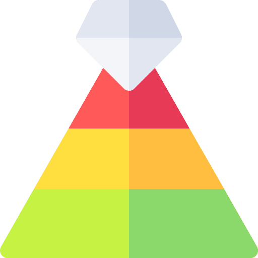 Quality quality pyramid rating icon