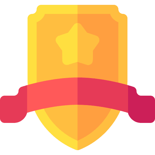 Shield ribbon shield guarantee icon