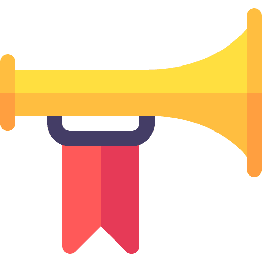 Trumpet cultures musical instrument announcement icon