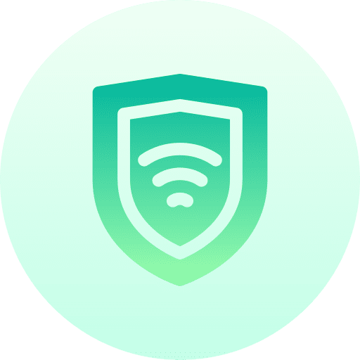 Server shield server wifi signal icon