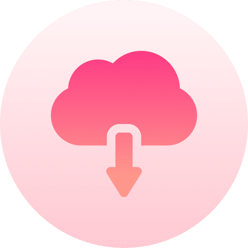Download data direct download cloud computing icon