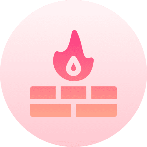 Firewall breach firewall wall icon