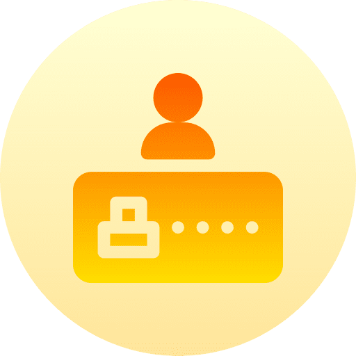 Password lock personal web icon