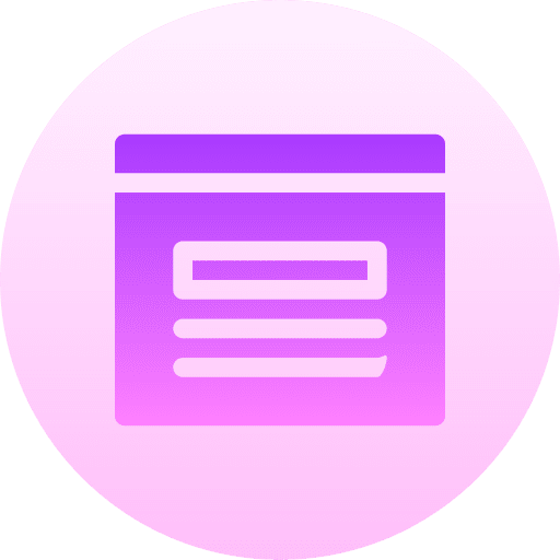 Browser interface website responsive icon