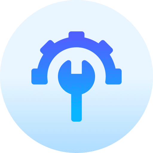 Settings admin cogwheel repair tool icon