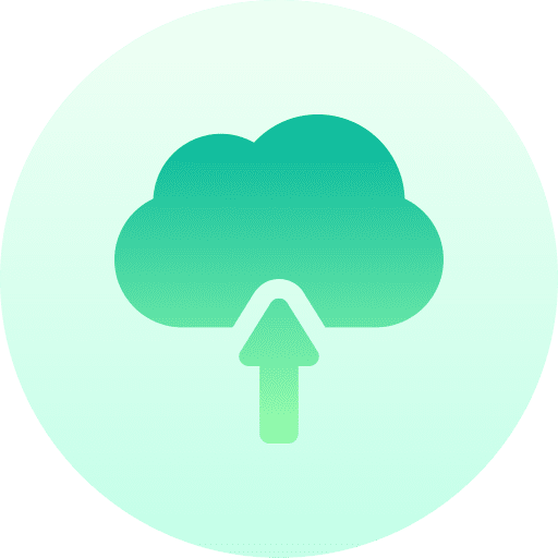 Upload cloud computing multimedia storage icon