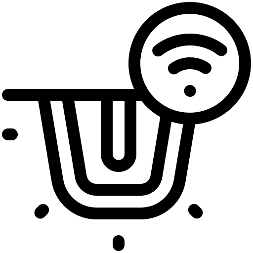 Alarm wireless alert security icon