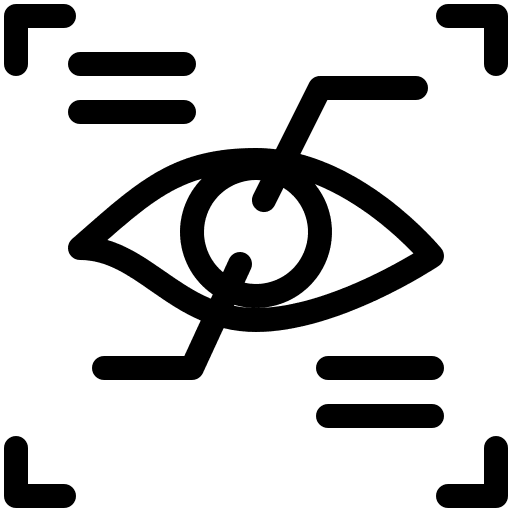 Eye recognition eye scanner electronics security icon