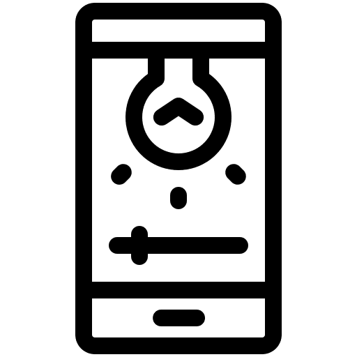 Light control technology lighting bulb domotics icon