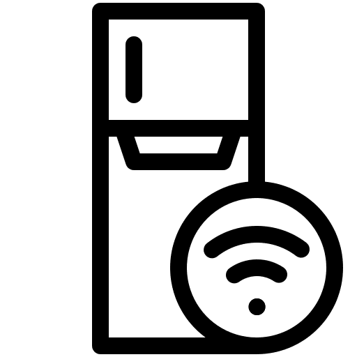 Smart refrigerator freeze electronics fridge icon