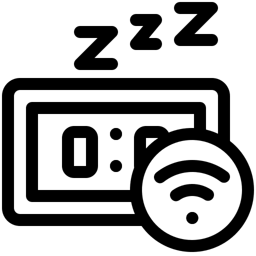 Alarm clock alarm clock wifi digital clock icon