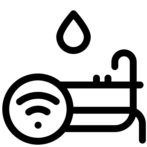 Bathtub water tap bath bathroom icon