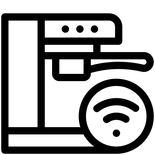 Coffee maker wifi coffee cup food and restaurant icon