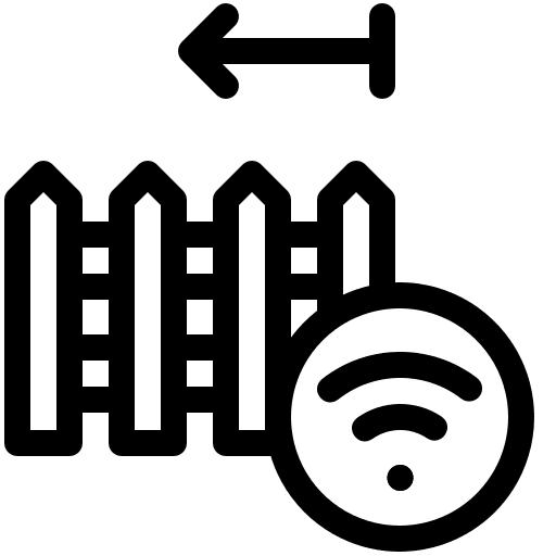 Electric fence domotics electric fence internet of things icon