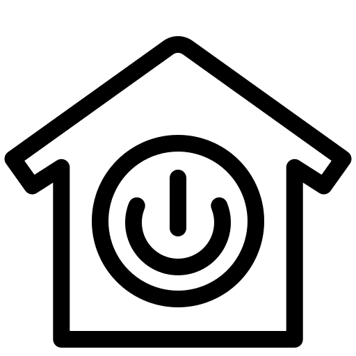 Smart control electronics turn on power on icon