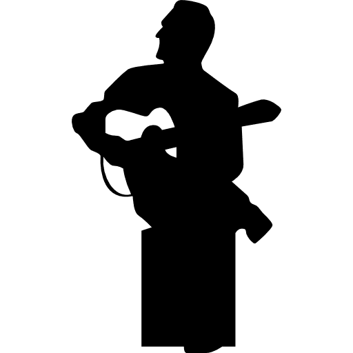 Musician guitar player playing flamenco music flamenco guitar icon