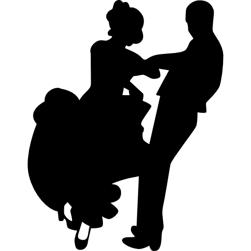 Flamenco dancers couple dancers dancer silhouette icon