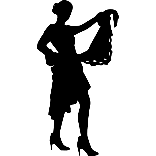 Flamenco woman dancer silhouette people woman silhouette icon