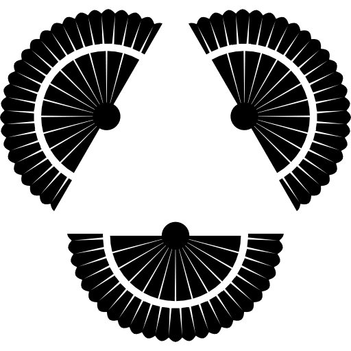 Flamenco fans triangle triangle fan tools and utensils icon