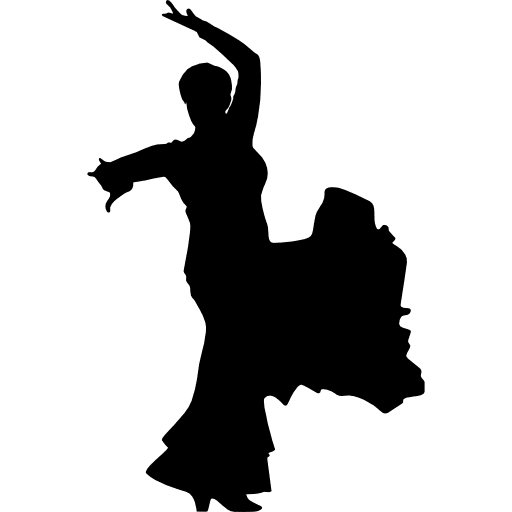 Flamenco female dancer silhouette silhouette dance flamenco icon