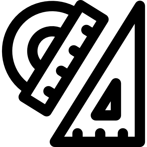 Rulers school material mathematical math icon