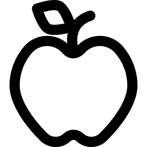 Apple healthy food vegan food icon