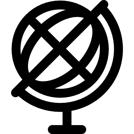 Geography earth globe earth grid worldwide icon