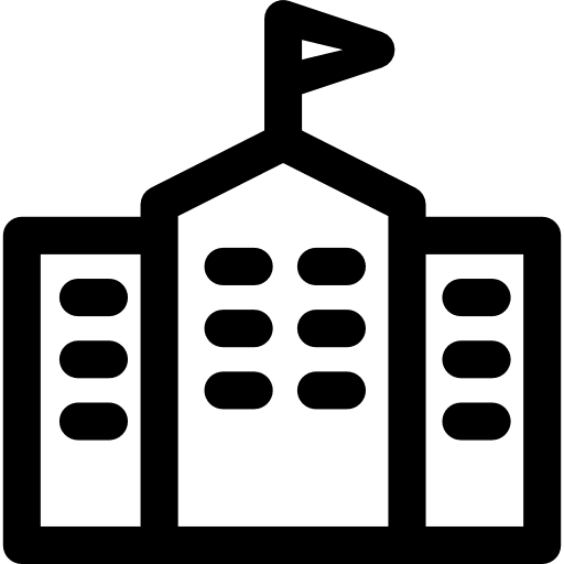 School building buildings college high school icon