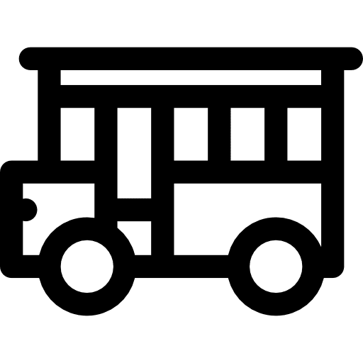 School bus transport automobile bus icon