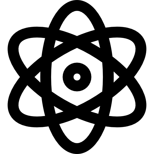 Atomic energy atoms physics education icon