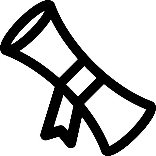 Diploma graduate degree university icon